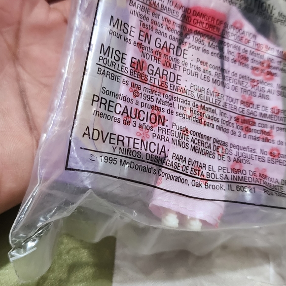 BARBIE 1995 mcdonalds happy meal toys (unopened) - Picture 7 of 13